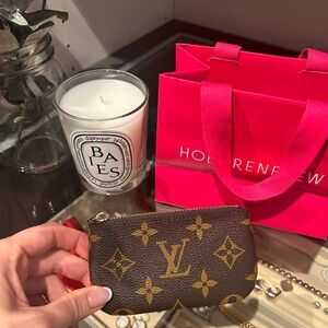 Brown Monogram Coin Pouch